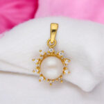 92.5 Sterling Silver Meera Simple Pearl Pendant