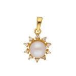92.5 Sterling Silver Meera Simple Pearl Pendant