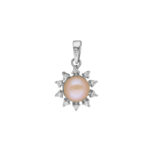 92.5 Sterling Silver Manya Simple Pearl Pendant