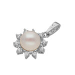 92.5 Sterling Silver Shreya Simple Pearl Pendant