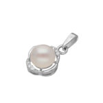 92.5 Sterling Silver Jagrati Light Weight Pearl Pendant
