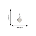92.5 Sterling Silver Jagrati Light Weight Pearl Pendant