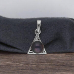 92.5 Sterling Silver Rachana Simple Pearl Pendant