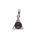 92.5 Sterling Silver Rachana Simple Pearl Pendant