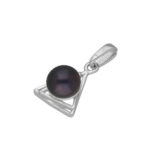 92.5 Sterling Silver Rachana Simple Pearl Pendant