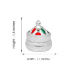 Round Silver Kumkum Dabbi