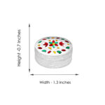Round Enamel Kumkum Dabbi