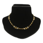 22Kt Gold Sparkly Pearl Chain