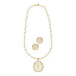 Gilded Pearl Necklace Set