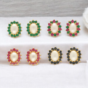 Lubov Pearl Earrings Pack 4