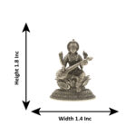 15 Grams Saraswati Devi Silver Idol