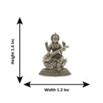 8 Grams Saraswati Devi Silver Idol