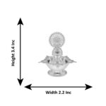 78 Grams Magnificent Peacock Silver Pair Diyas