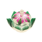 25 Grams Silver Green Flower kumkum Bharni