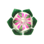 25 Grams Silver Green Flower kumkum Bharni