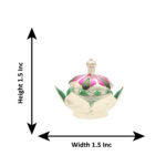 25 Grams Silver Green Flower kumkum Bharni