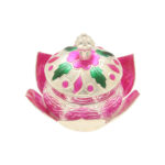 25 Grams Silver Pink Lotus Flower kumkum Box