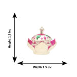 25 Grams Silver Pink Lotus Flower kumkum Box