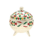 22 Grams Silver Enamel Haldi Kumkum Bharani