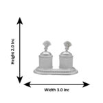 55 Grams Silver Haldi kumkum box in Peacock Theme