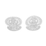 34 Grams Silver Round Ganesh Laxmi Pair Idols (Small)