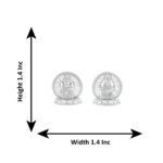 34 Grams Silver Round Ganesh Laxmi Pair Idols (Small)