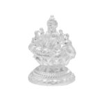 30 Grams Silver Laxmi with Elephants Round Base Idol
