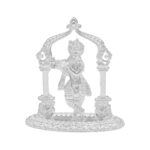 32 Grams Silver Beautiful Standing Flute Krishna Idol