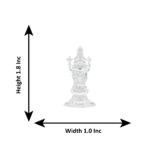 15 Grams Silver Lord Balaji Idol with Goddess Lakshmi Idol