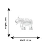 100 Grams Silver Big Solid Elephant Pair Statues