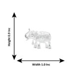 52 Grams Silver Medium Solid Elephant Pair Statues