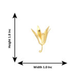 5 Grams Silver Lilly Flower Golden