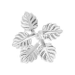 2 Grams Silver Leave Flower Silver with twisted string
