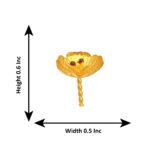 80 Grams Silver Small Set of 108 Flowers Golden