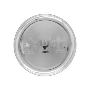 163 Grams Silver Shanku Chakra Namam Plate