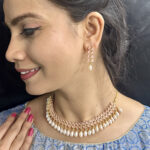 Seraphic Sparkle Pearl Necklace Set