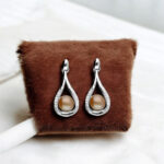 92.5 Silver unique Pink Pearl Studs
