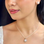 Modern 925 Silver Pendant Set
