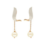 Oditi 18KT 3.23 Grams Rose Gold Pearl Earrings