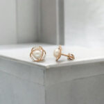 Gargi 18KT 2.1 Grams Rose Gold Pearl Earrings