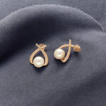 Valerie 18KT 2.54 Grams Rose Gold Pearl Earrings