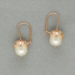 Mylah 18KT 2.07 Grams Rose Gold Pearl Earrings