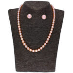 Oval Peach Pearl Set