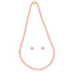 Oval Peach Pearl Set