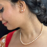 Oval Peach Pearl Set