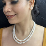 2 Line Potato White Pearl Set