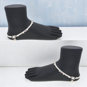 37 Grams Isha Plain Silver Payal