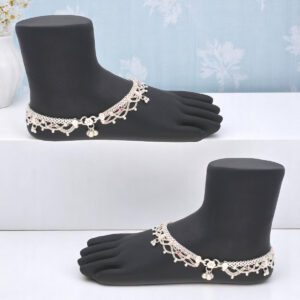69 Grams Ariana Enamel Silver Payal