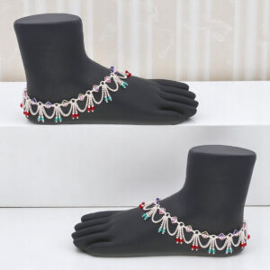 53.24 Grams Dhriti stones Silver Payal