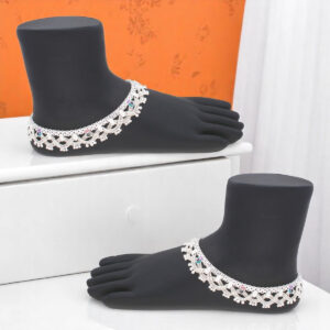 69 Grams Shreshta Enamel Silver Payal